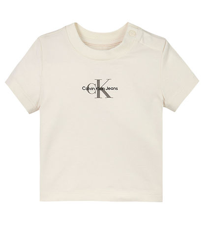 Calvin Klein Shorts/T-Shirt - Monogramm-Logo - Tofu White