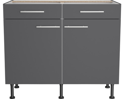 Optifit onderkast met lade en draaideur Ingvar420 BxDxH 100x58,4x87 cm antraciet mat gedemonteerd