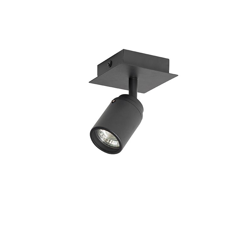 Moderne badkamer spot zwart vierkant IP44 - Ducha