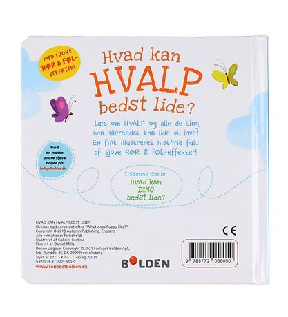 Forlaget Bolden Bog - Hvad kan hvalp bedst lide? - Dänisch