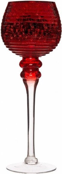 Intratuin waxinelichthouder op voet Soraya rood D 12 H 35 cm