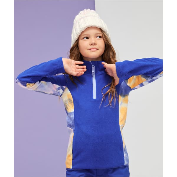 Sweat polaire ROXY SAYNA HALF ZIP GIRL OTLR BRIGHT WHITE PANSY PANSY RG