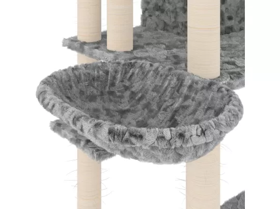 Arbre à chat avec griffoirs en sisal Gris clair 191 cm