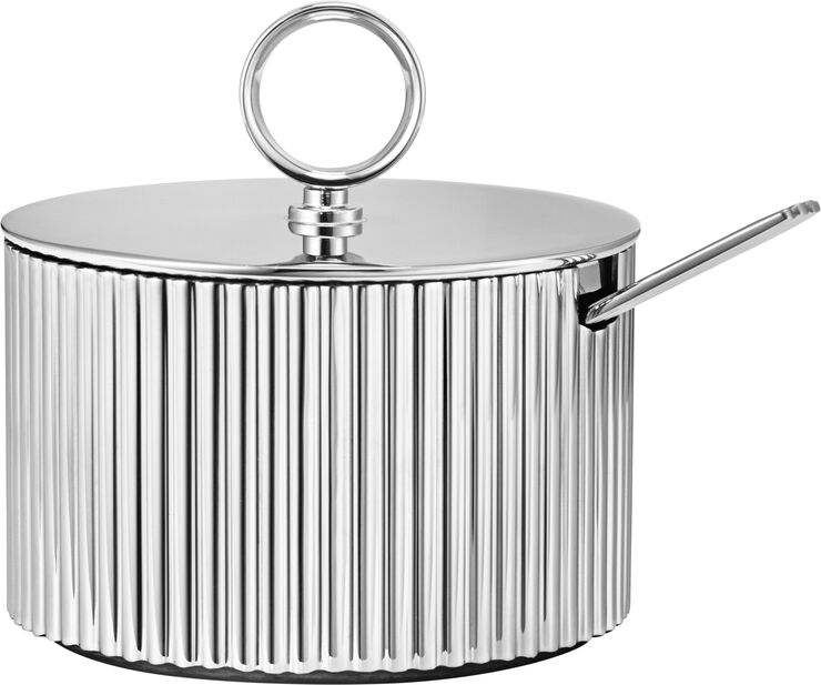 Georg Jensen BERNADOTTE SUGAR BOWL STAINLESS STEEL INCL. SPOON Sølv rustfrit stål