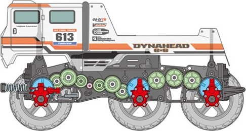 Tamiya - Rc Dynahead 6X6 G6-01Tr Fjernstyret Truck Byggesæt - 1:18 - 58660
