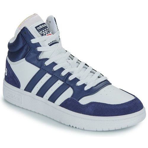Adidas Sportswear - HOOPS 3.0 MID - Marine / Blanc
