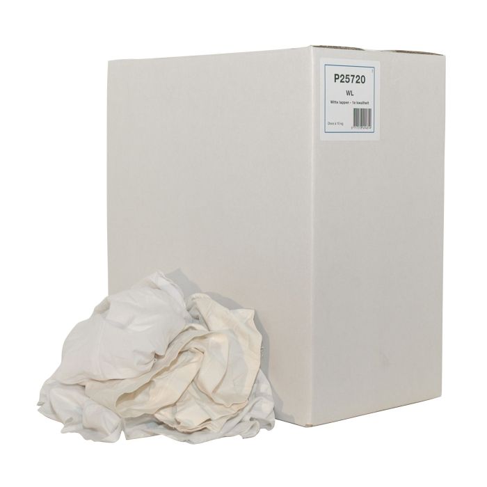 Poetsdoeken P25720 witte lappen 1e kwaliteit 10kg (P25720)