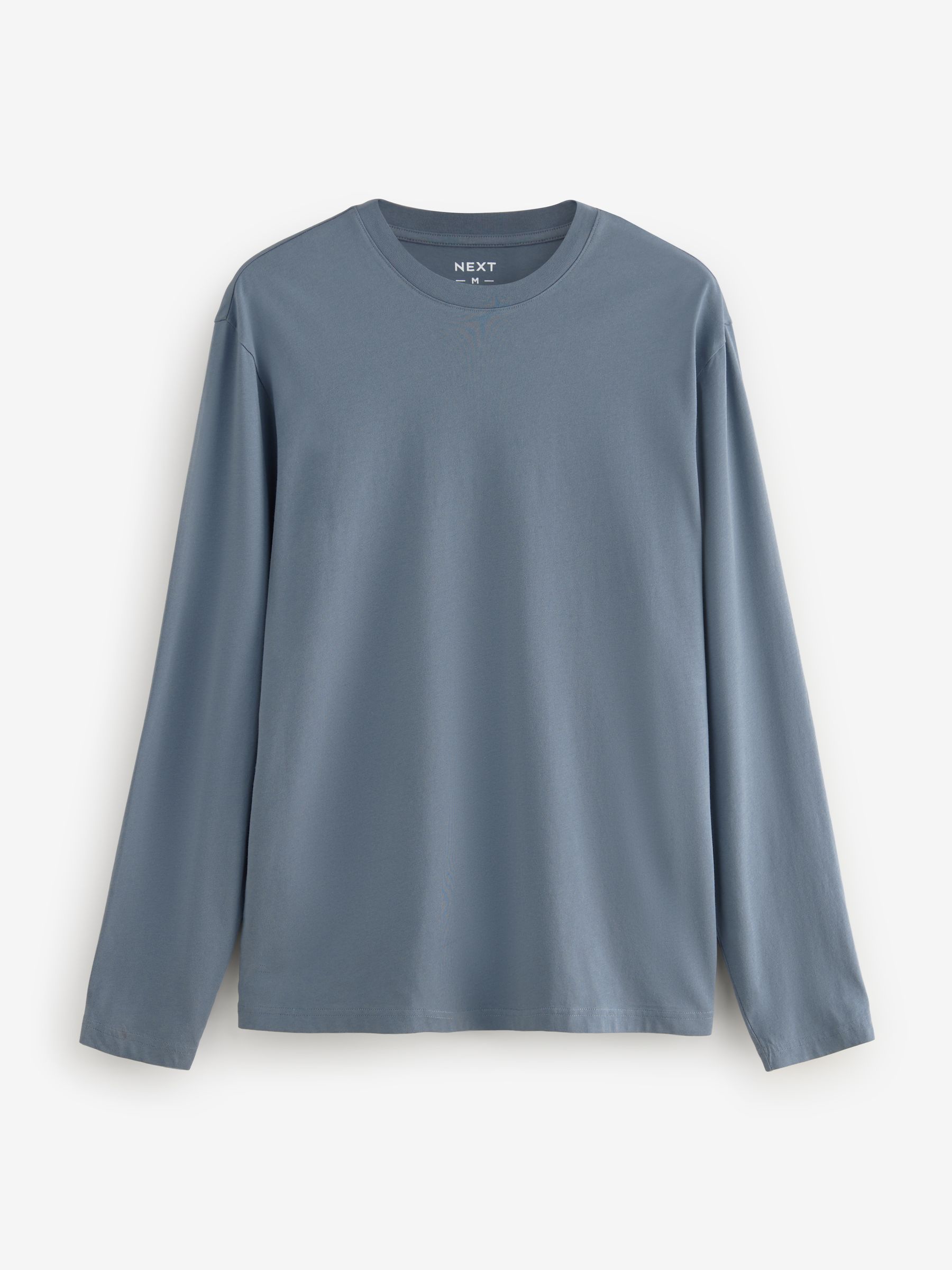 Blauw/grijs/neutraal - Normale Pasvorm - verpakking van 5 regular-fit T-shirts met lange mouwen van 100% katoen