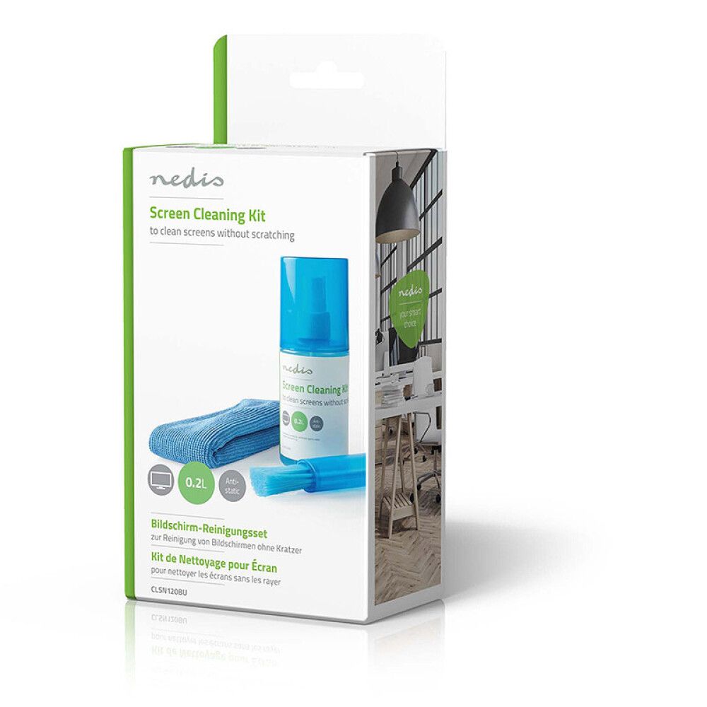 RENGJØRINGSSPRAY NEDIS SKJERM 200ML