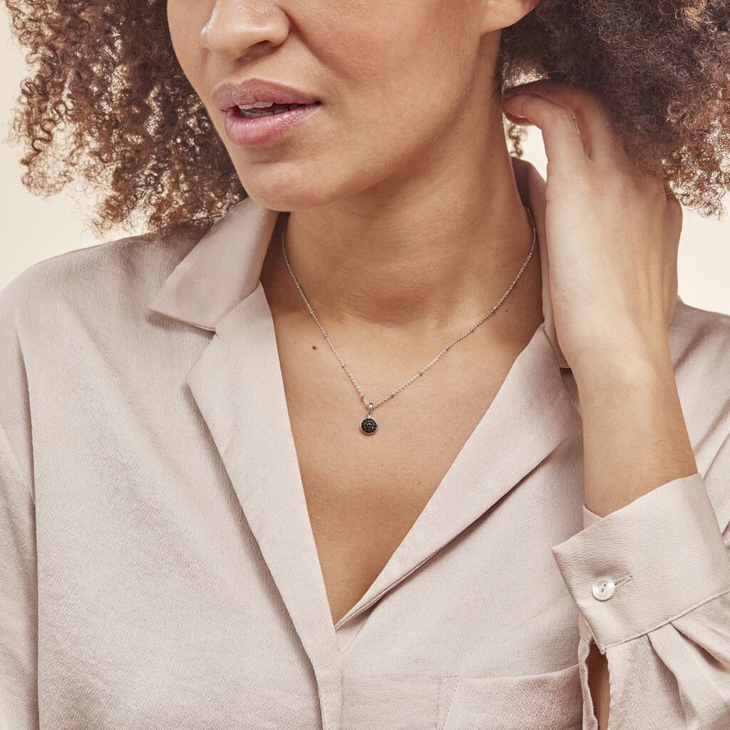 Collier Pascalin Argent Blanc Oxyde De Zirconium