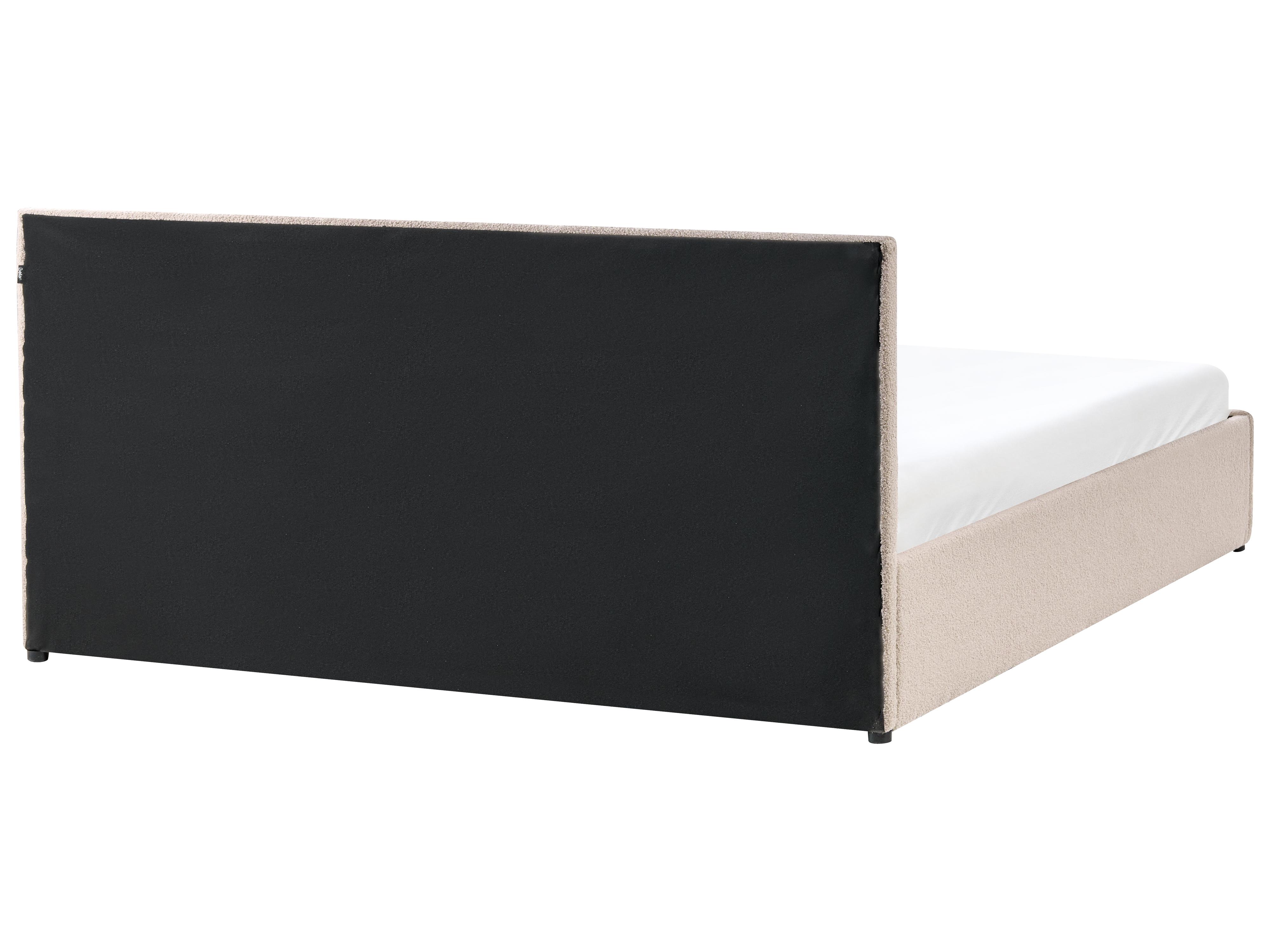 Bed met opbergruimte Bouclé MASSOGNES 180 x 200 cm Beige