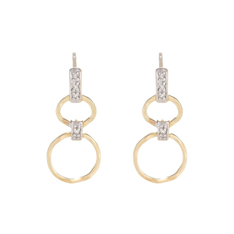 Boucles d'oreilles Or Jaune et Diamant