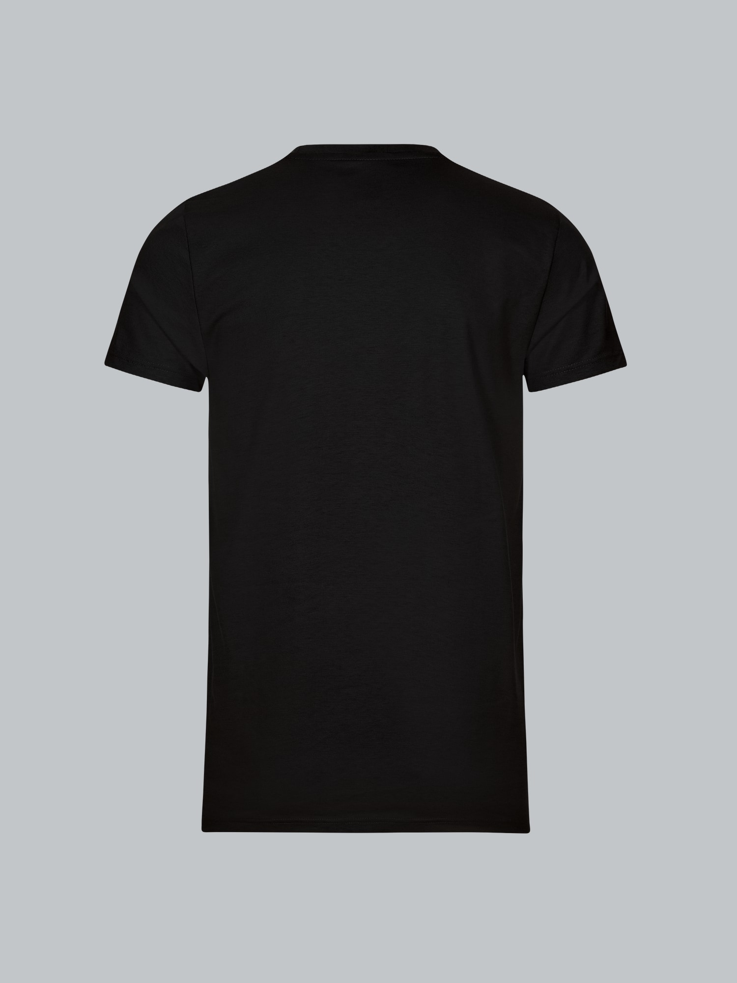 Slim Fit T-Shirt aus DELUXE Baumwolle Schwarz
