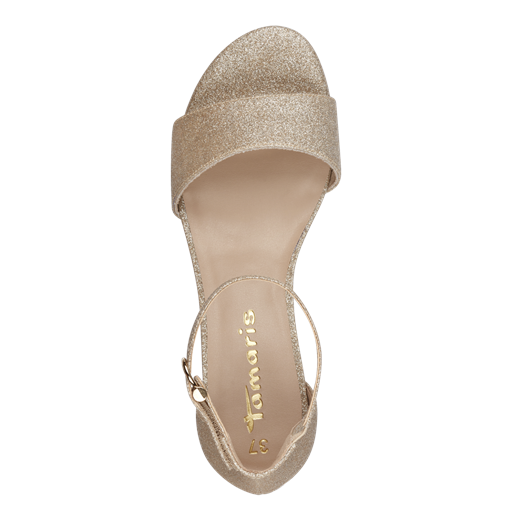 Tamaris Højhælede Sandaler, Lt.Gold Glam, 39
