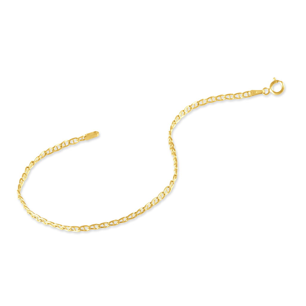 Bracelet Capucin Maille Marine Plate Or Jaune