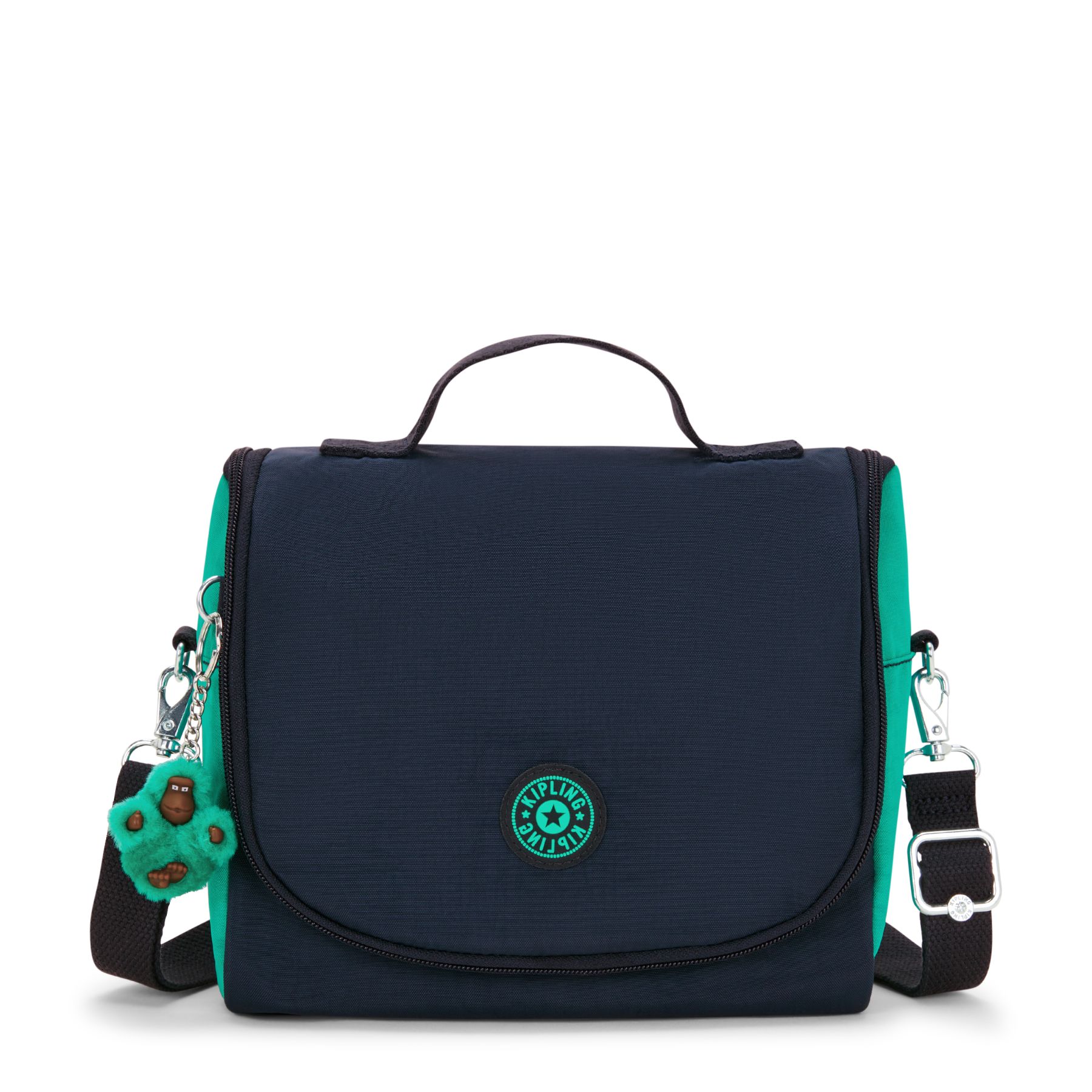 NEW KICHIROU Grand Sac Repas Isotherme avec Manchon pour Valise - Blue Green Block
