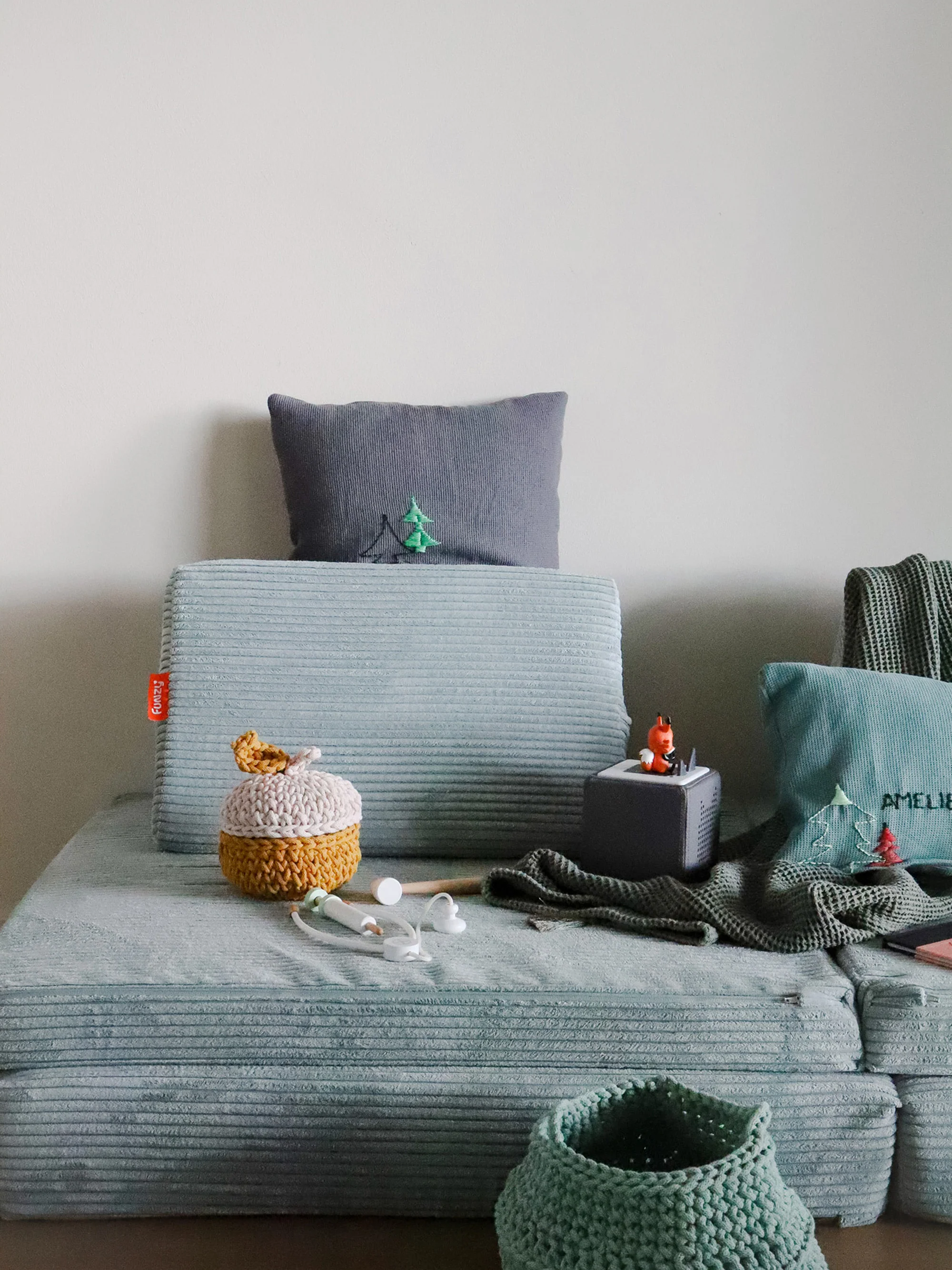 Kinderspringmatras Mila van corduroy