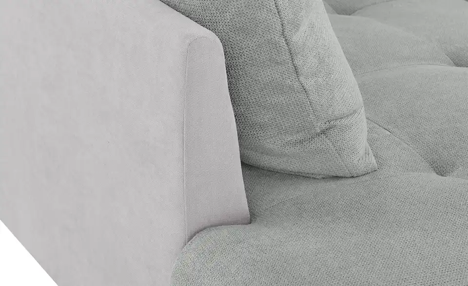 Ecksofa Krissy Grau, Silbergrau links