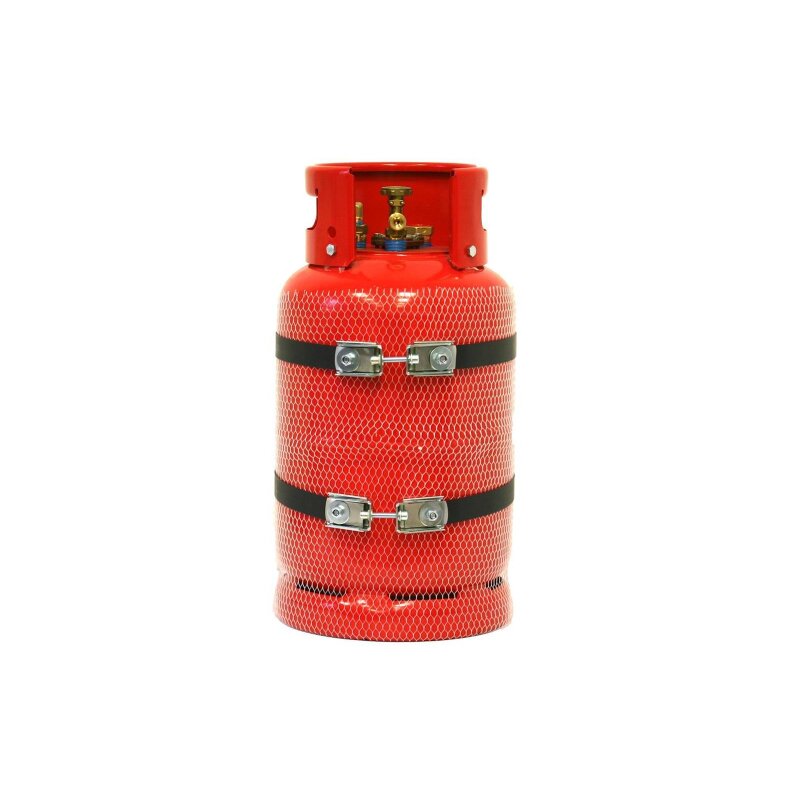 CAMPKO Gasflaschen Halter Set Edelstahl für Ø 300mm Gasflaschen inkl. 2x Spannband + 2x Spannschloss