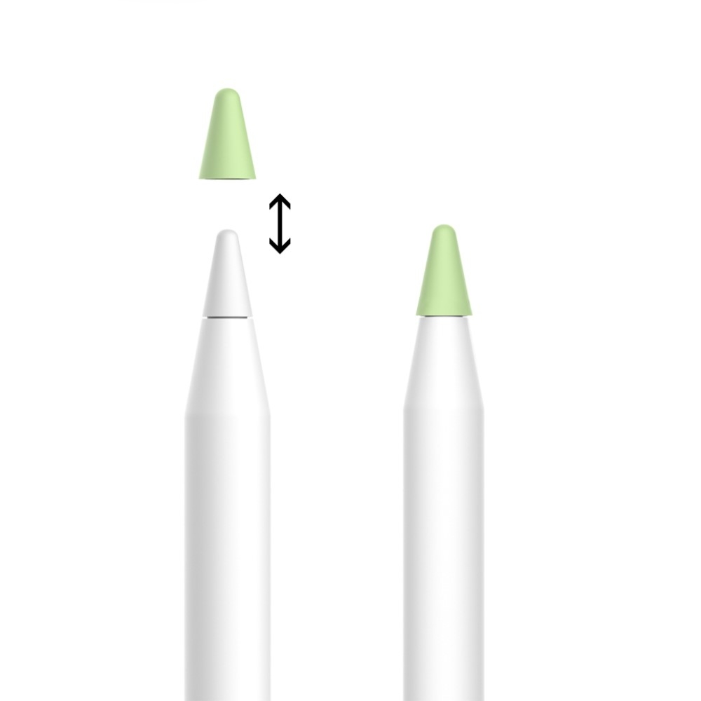 (8er Set) Apple Pencil (1. & 2. Gen. / Pro)  Ersatz Spitzen Schreibfedern Schutzkappen - Weiss