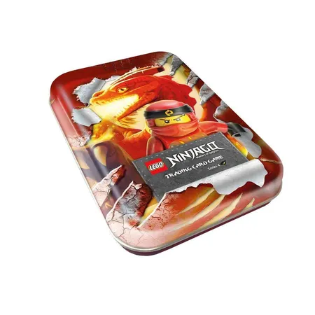Top Media LEGO® NINJAGO™ Serie IV, Tin Dose rot, 5 Booster, Limitierte Goldkarte und Figur