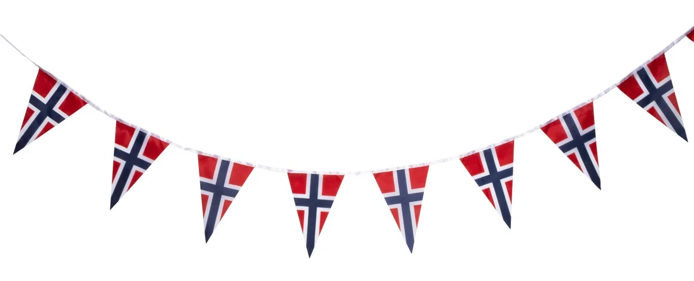 Girlander Norsk flagg Lengde 5 m