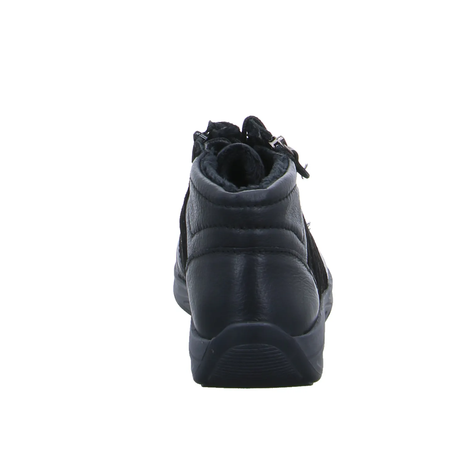 VAN DER LAAN Comfort-Mid Cut Sneaker Schwarz Leder  mit 2RV