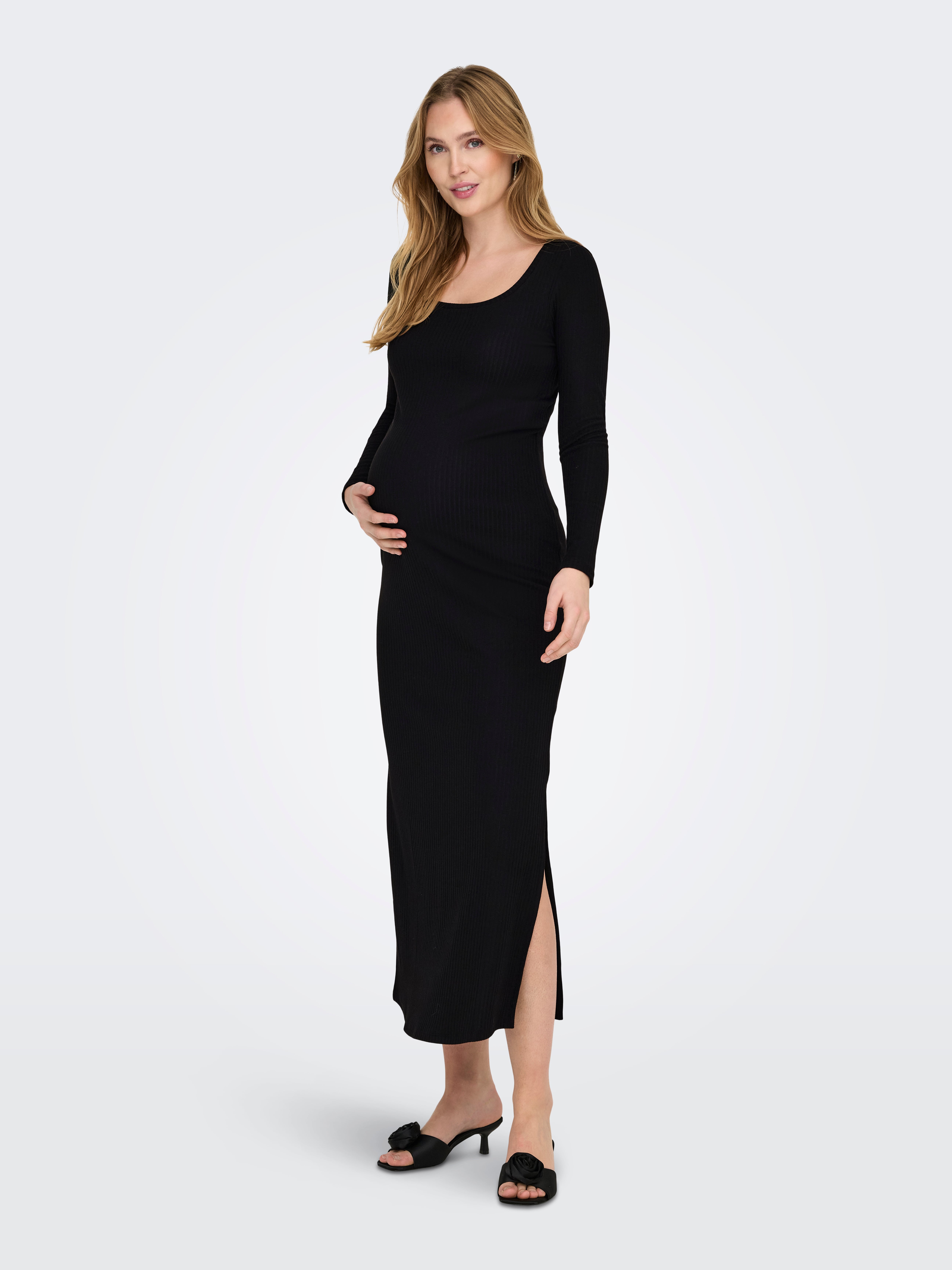 OLMNELLA Langes Kleid Black