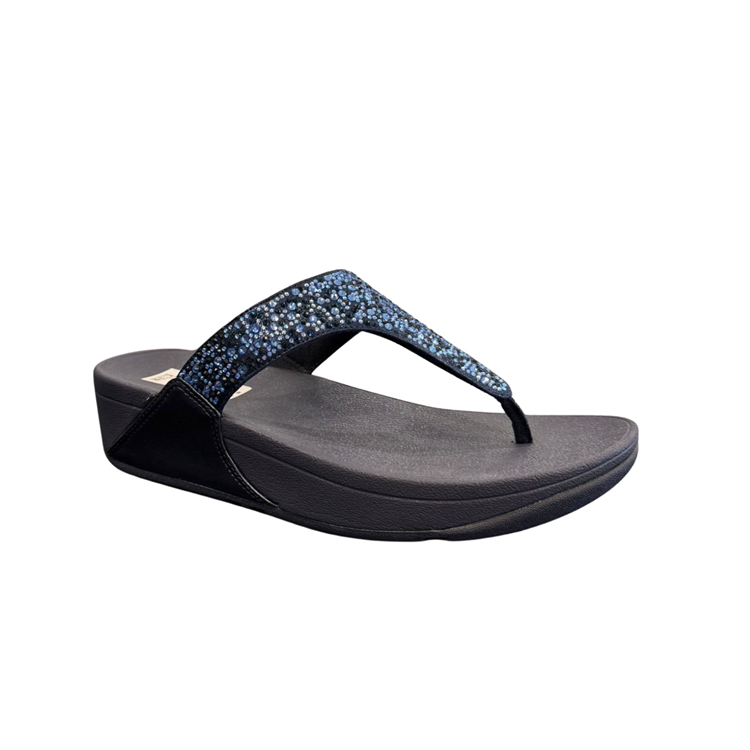 FitFlop Lulu Crystal Mix Toe-Post Midnight Navy JE3/399