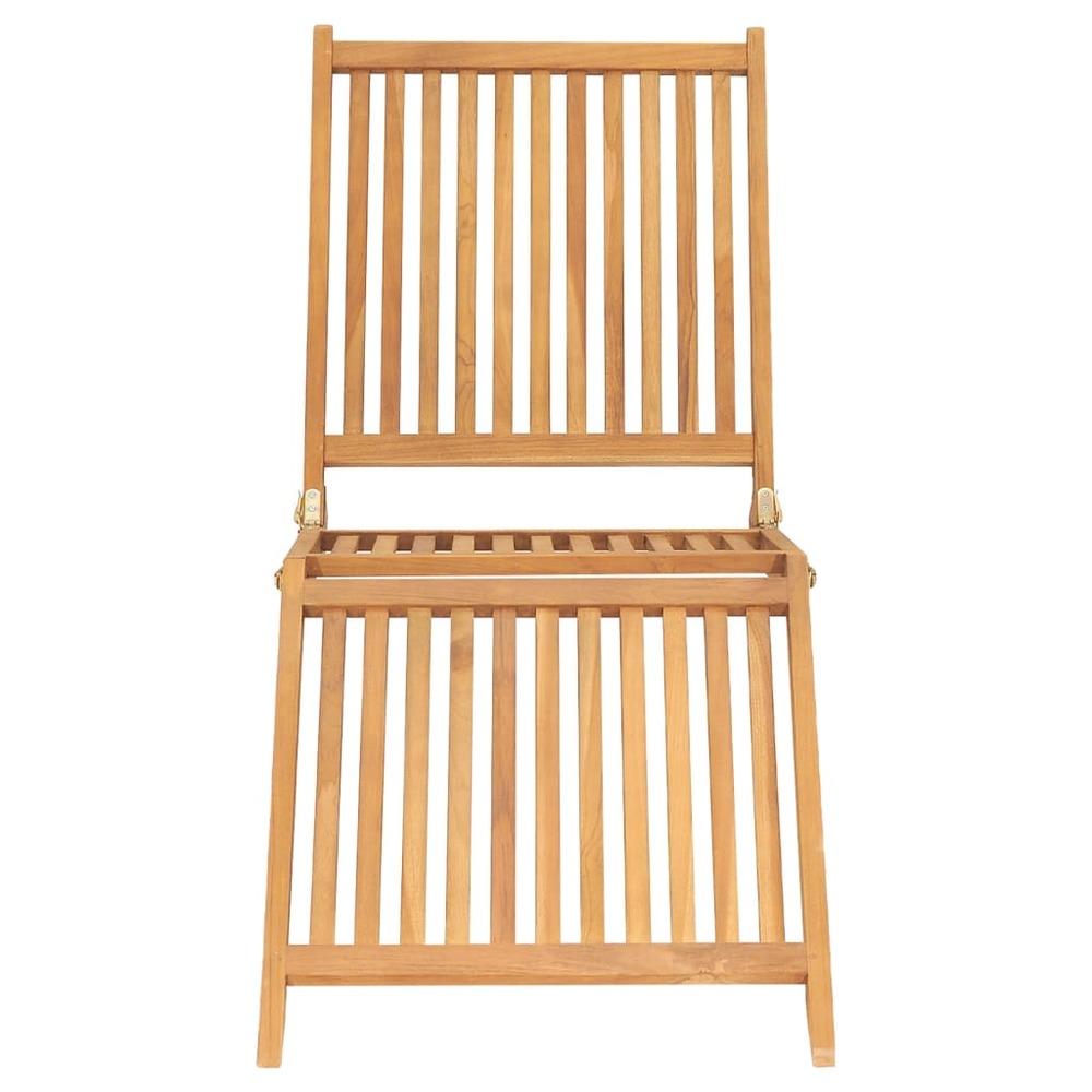 Transat chaise longue bain de soleil lit de jardin terrasse meuble d'extérieur bois de teck solide