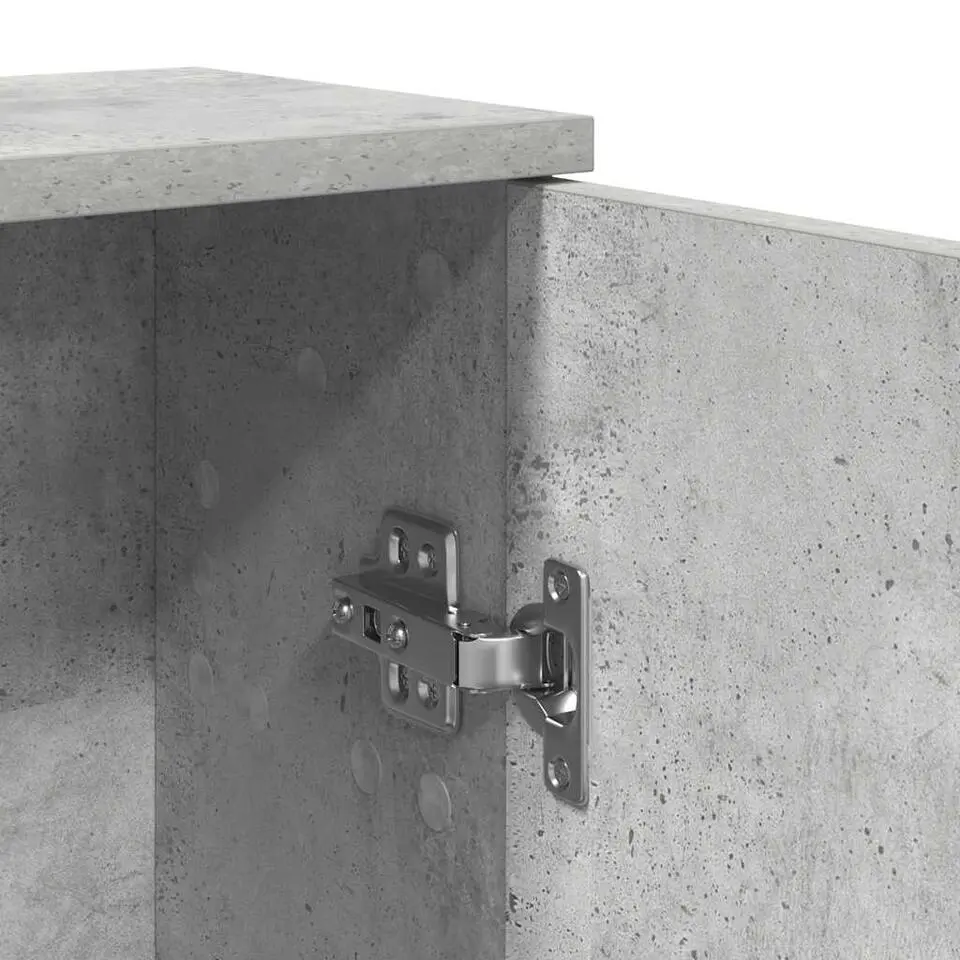 vidaXL - Kolomkast met rolhouder - Betongrijs - Bewerkt hout - 39x22x90 cm