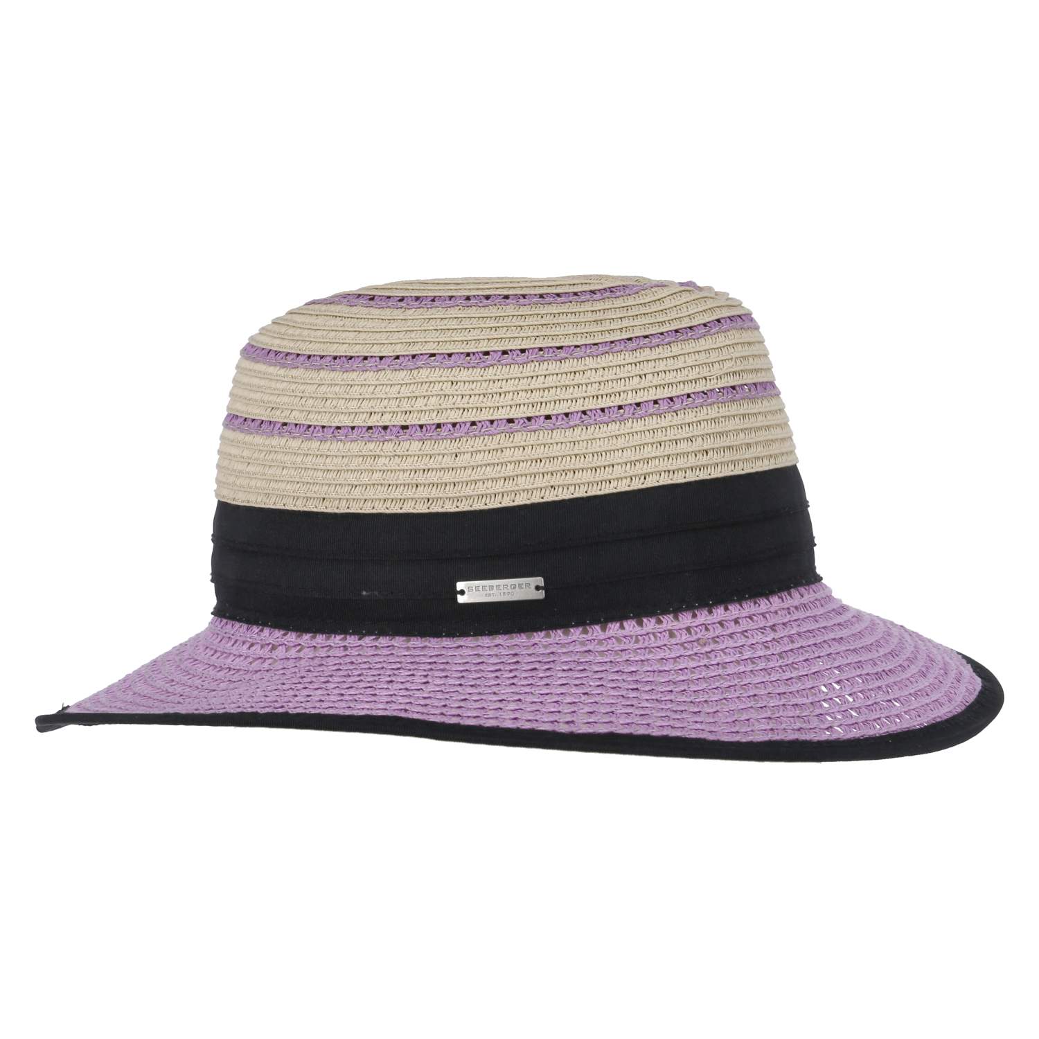 Seeberger Fedora - leinen/amethyst