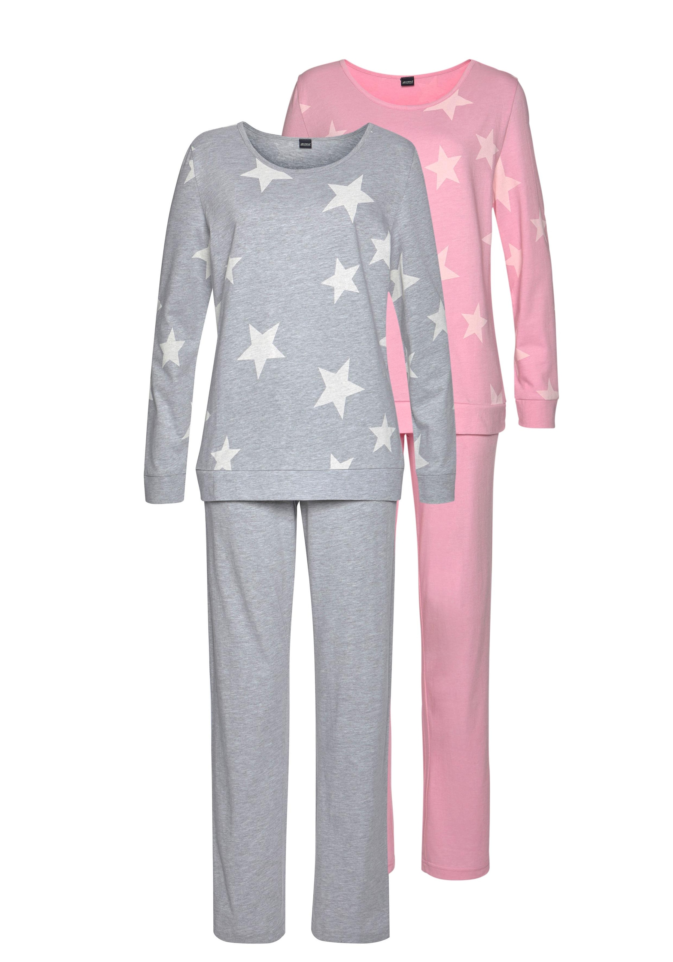 Arizona Pyjama 2 Stück, 4 Stk. tlg., in melierter Optik