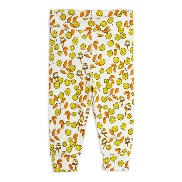 Mini Rodini Legging Fleur Coton Bio | Ecru