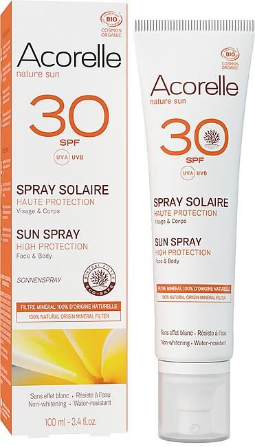 ACORELLE - SPRAY SOLAIRE BIO SPF 30 VISAGE ET CORPS 100 ML