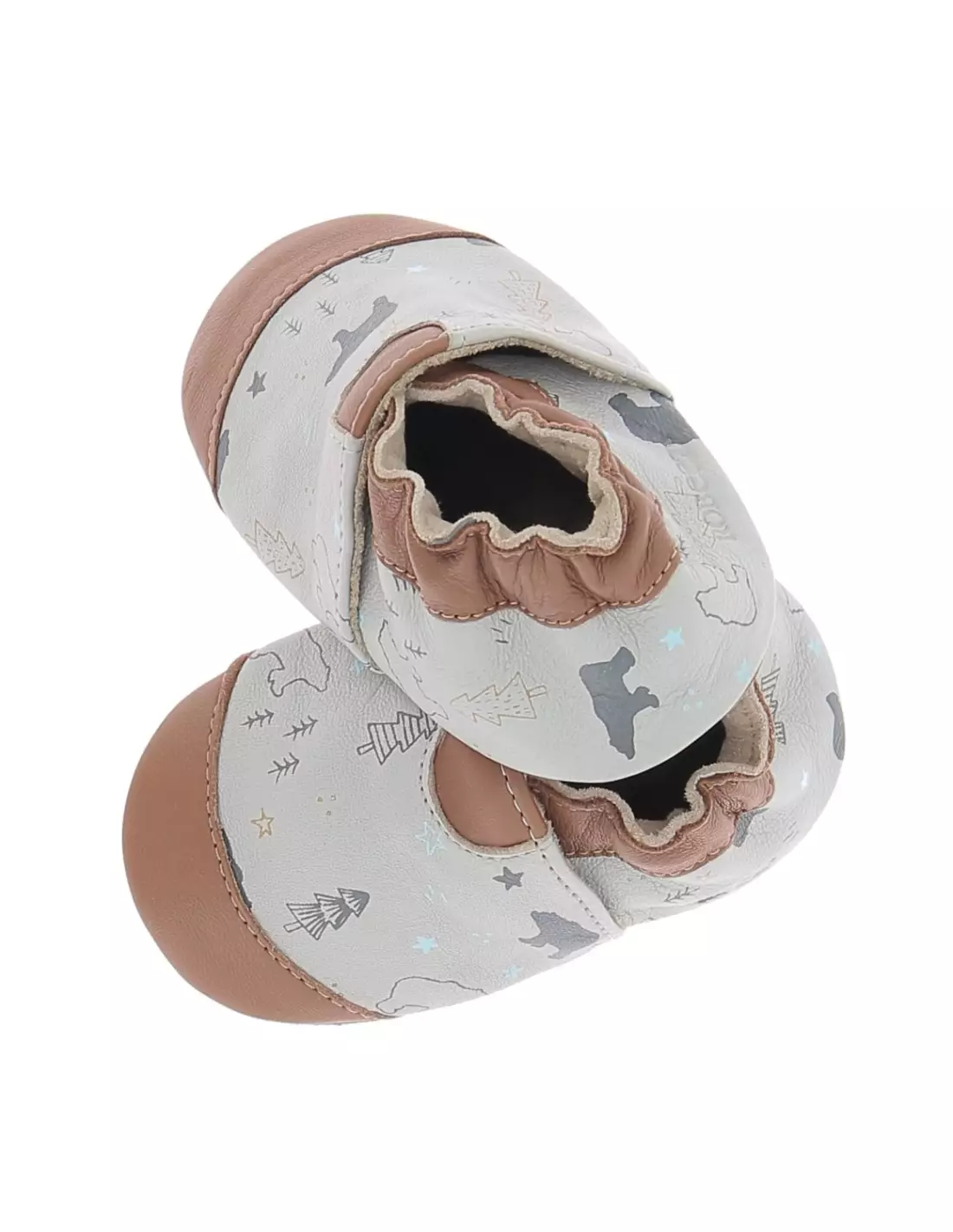 ROBEEZ WINTERING BEAR - Pantoufles & chaussons Grisclaircamel