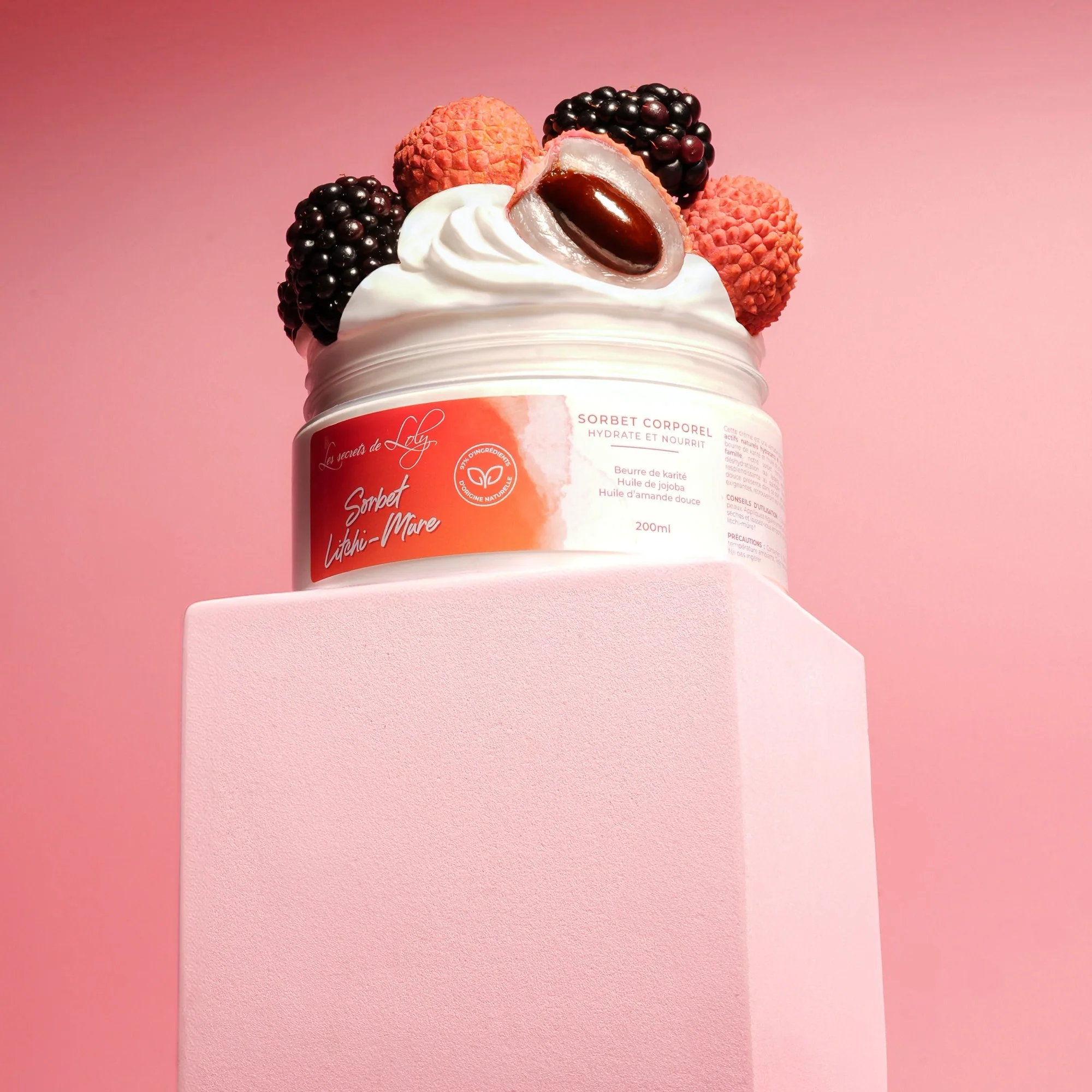 Sorbet Litchi-Mûre - Soin corps hydratant et nourrissant