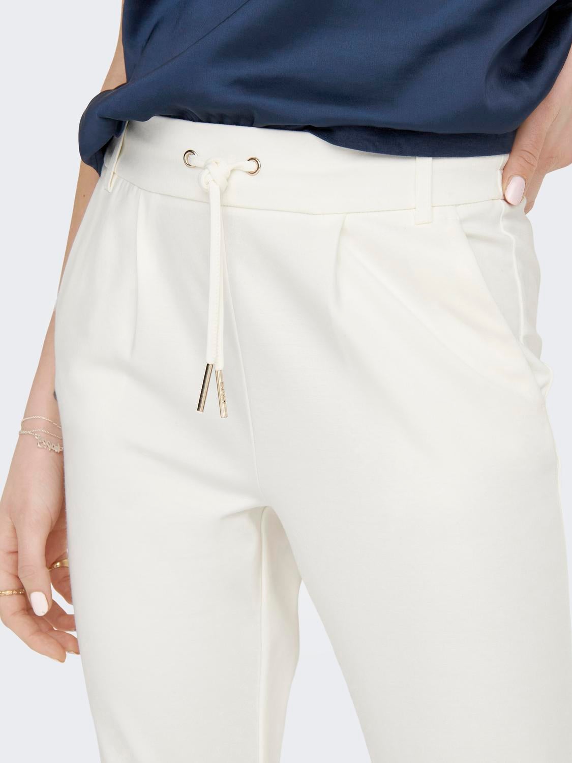 ONLPOPTRASH Mittlere Taille Normal geschnitten Klassische Hose Cloud Dancer