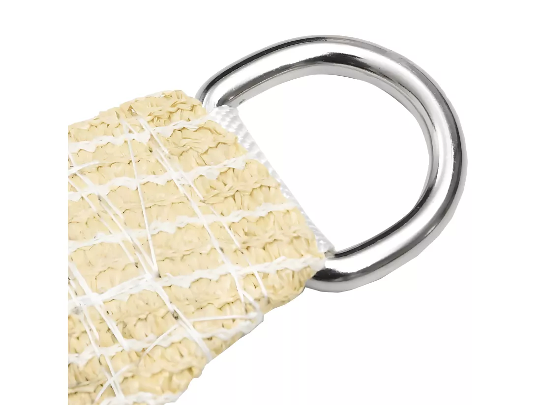 Voile d'ombrage en PEHD carré 3,6 x 3,6 m Beige