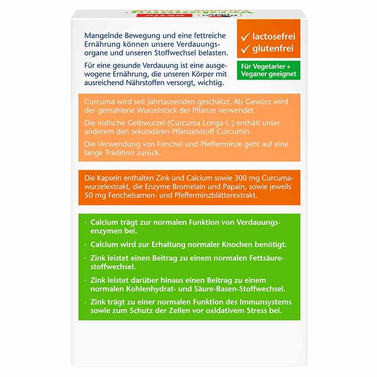 Doppelherz Verdauung Curcuma + Enzyme Kapseln, 30 St