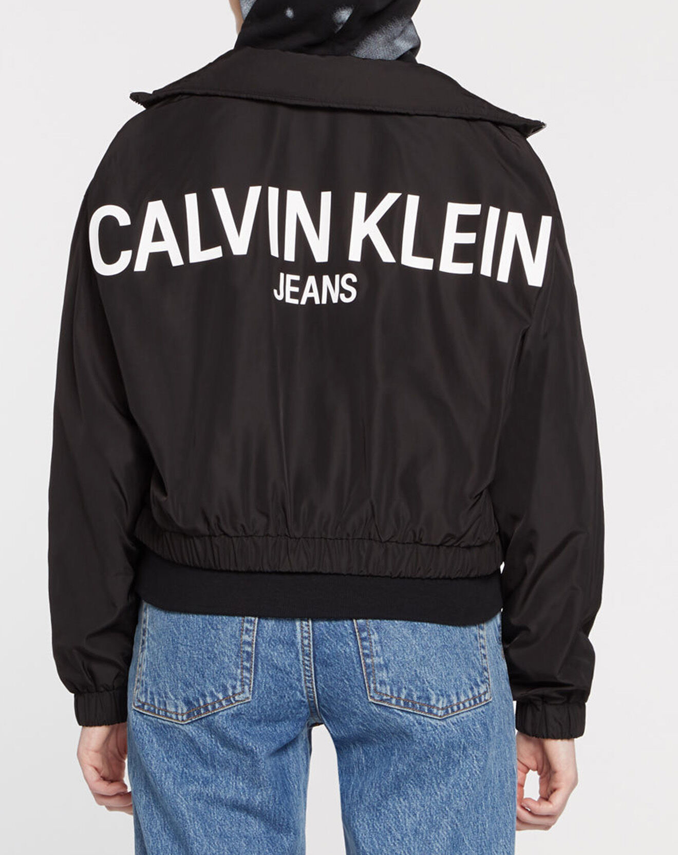 Calvin Klein Jeans Blouson Windbreaker Logo Xl Dos noir