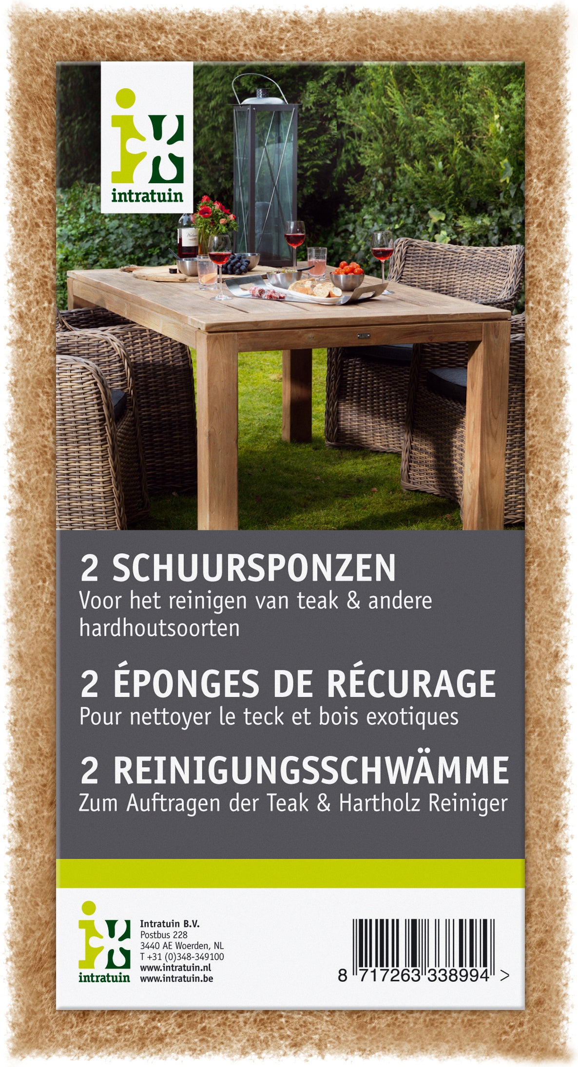 Intratuin schuursponzen bruin 2 stuks