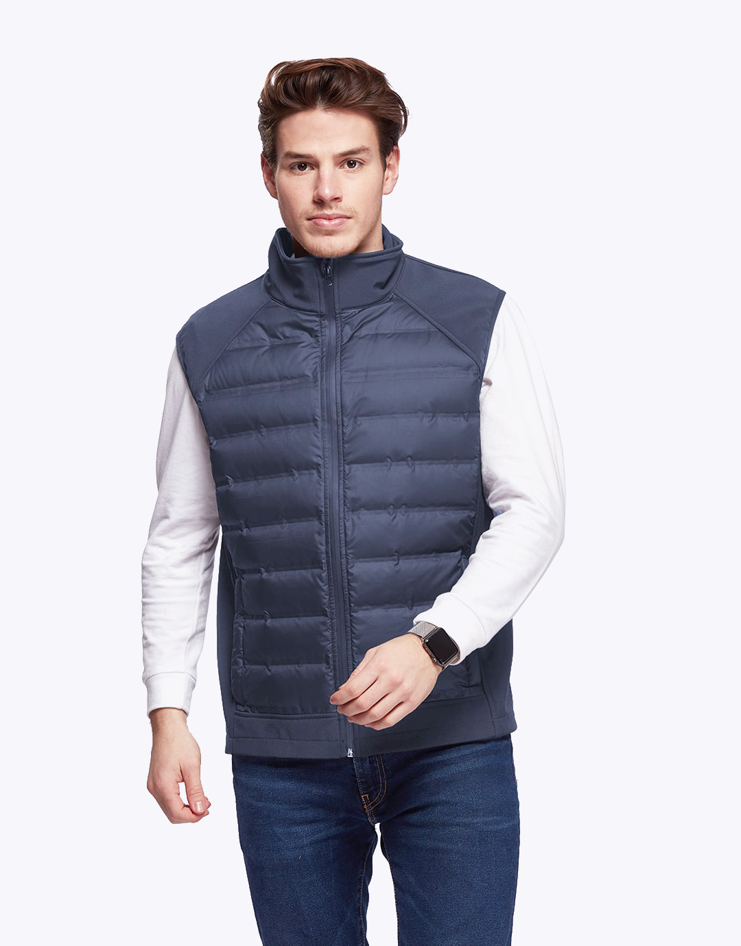 Mustaghata OMEGA - Bodywarmer Hybride Homme Softshell-Doudoune