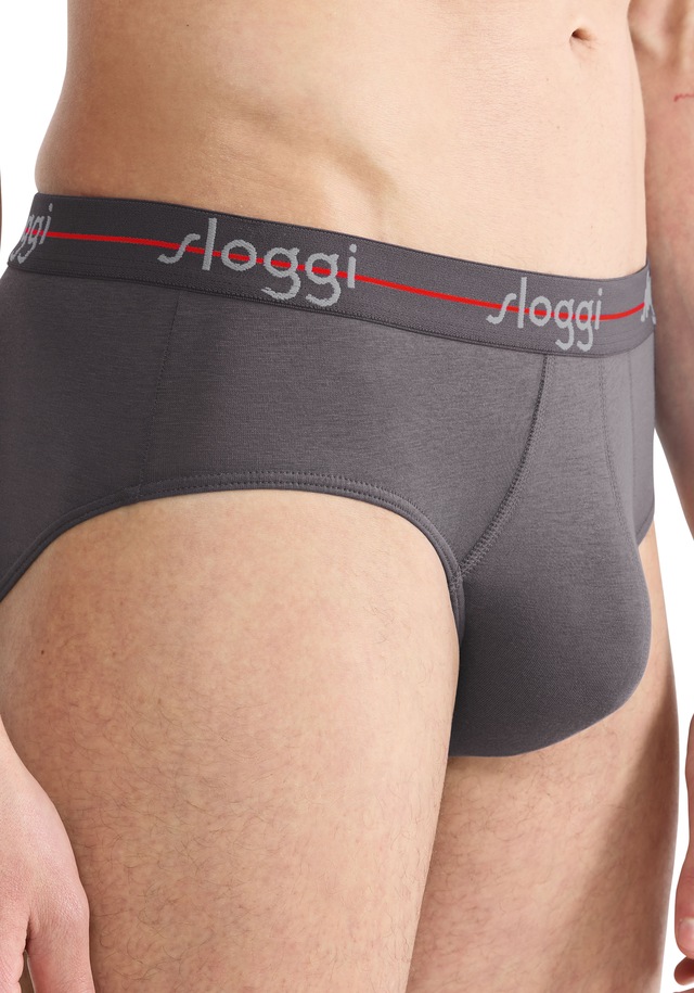 sloggi Slip »men Start Midi C2P box«, sportlicher Schnitt, weicher Bund