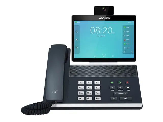 Yealink VP59 - IP-videotelefon - med digitalkamera, Bluetooth interface med opkalds-ID - IEEE 802.11a/b/g/n/ac (Wi-Fi) / Bluetooth 4.2 - 5-vejs opkaldskapacitet - SIP, SIP v2, SRTP - klassisk grå