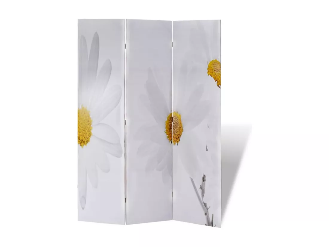 Cloison de séparation pliable 120 x 170 cm Fleur