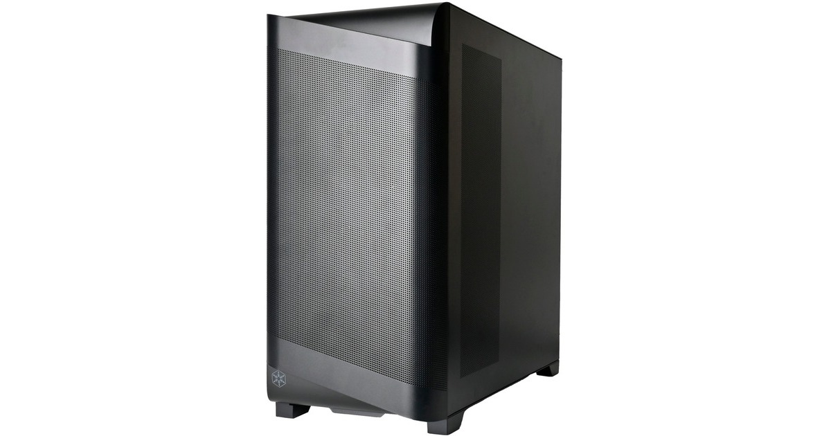 SilverStoneSETA A2 midi tower behuizing  (Zwart | 2x USB-A | 1x USB-C | Tempered Glass)
