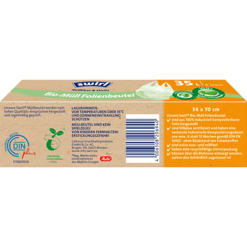 Swirl 35 l Bio-Müll Folienbeutel mit Tragegriff quer