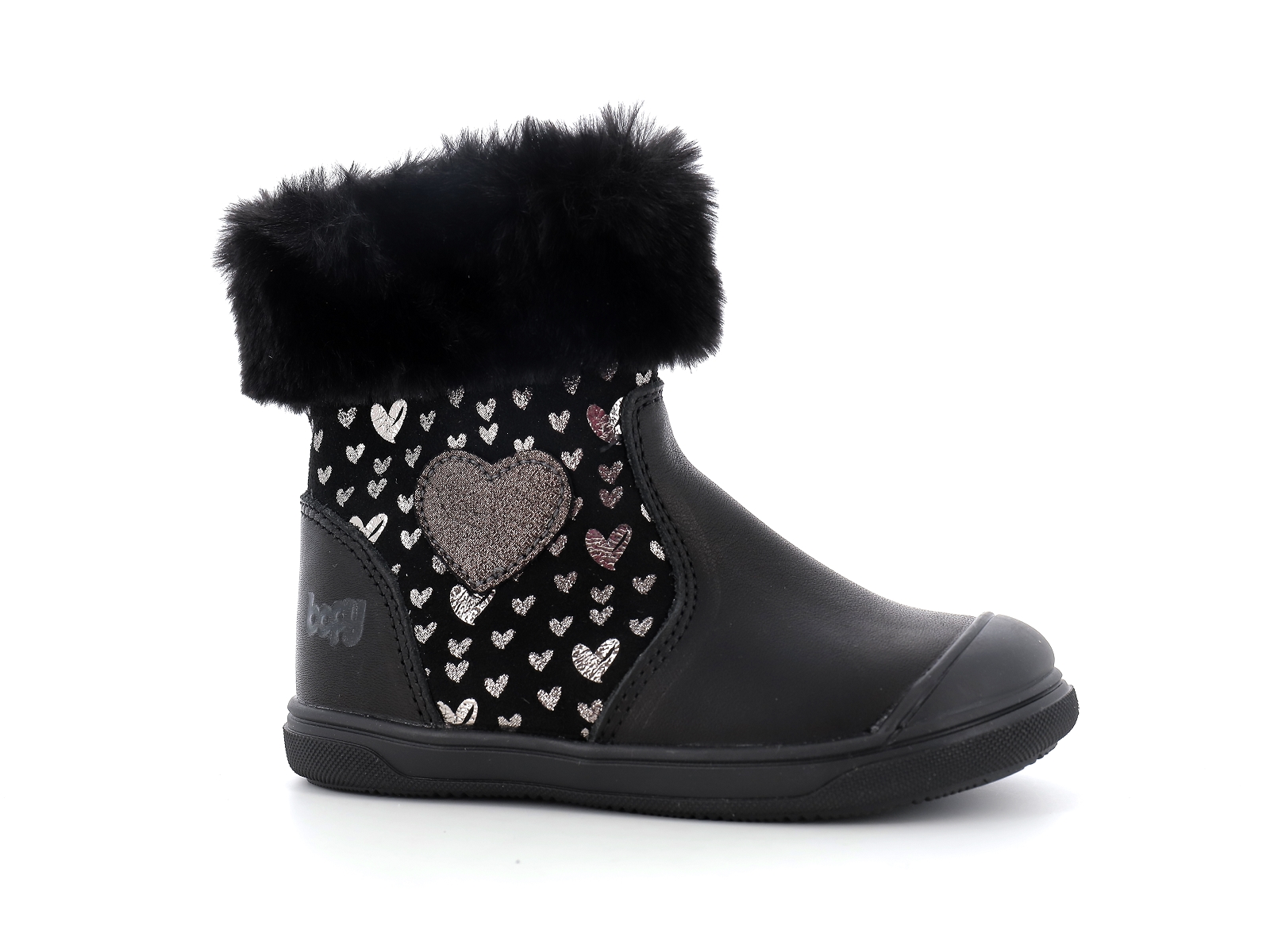 Bopy-ROSALIA SP Matières combinées Noir Argent