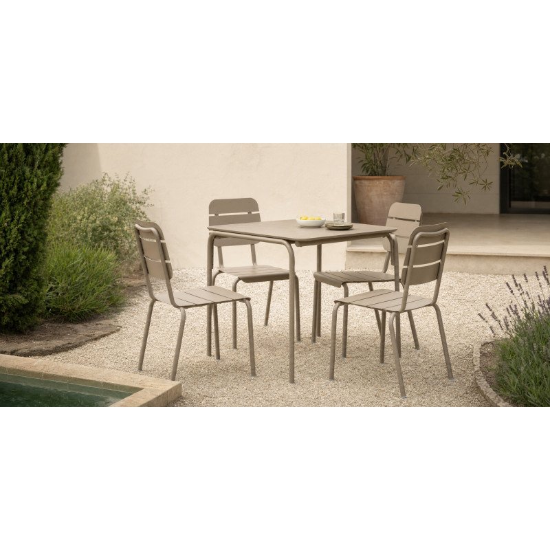 Chaise empilable d'extérieur ARNON - structure aluminium